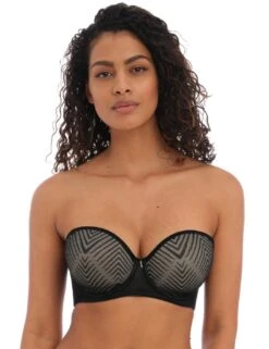 Freya Tailored Padded Strapless Bra - Black