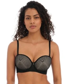 Freya Tailored Padded Strapless Bra - Black -Belle Lingerie Store 58090 freya tailored padded strapless bra black 3