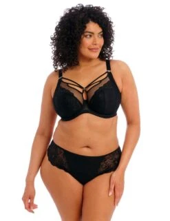 Elomi Brianna Thong - Black -Belle Lingerie Store 58123 elomi brianna thong black 5