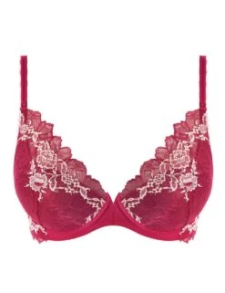 Wacoal Lace Perfection Underwired Plunge Bra - Cerise 9 Wacoal Lace Perfection Underwired Plunge Bra - Cerise -Belle Lingerie Store 58474 wacoal lace perfection underwired plunge bra cerise 3