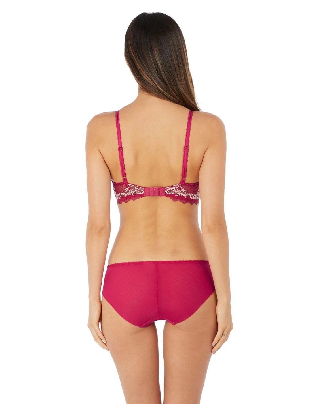Wacoal Lace Perfection Underwired Plunge Bra - Cerise 6 Wacoal Lace Perfection Underwired Plunge Bra - Cerise - Image 6