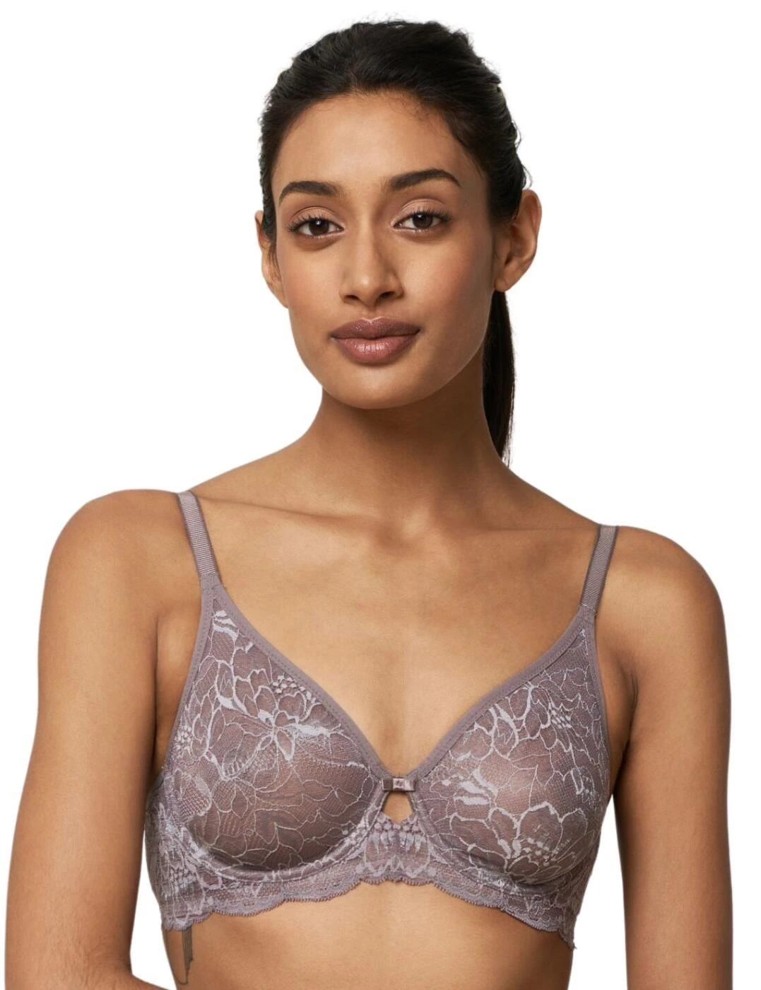 Triumph Amourette Charm Conscious Underwired Bra - Pigeon Grey 1 Triumph Amourette Charm Conscious Underwired Bra - Pigeon Grey