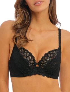 Wacoal Raffine Plunge Bra - Black -Belle Lingerie Store 58636 wacoal raffine plunge bra black 4