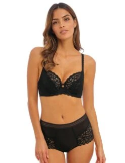 Wacoal Raffine Plunge Bra - Black -Belle Lingerie Store 58636 wacoal raffine plunge bra black 6