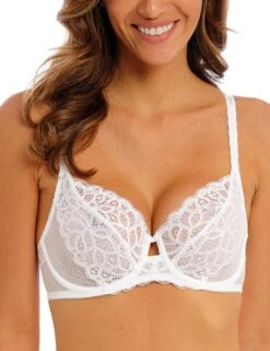 Wacoal Raffine Plunge Bra - White -Belle Lingerie Store 58636 wacoal raffine plunge bra white 4