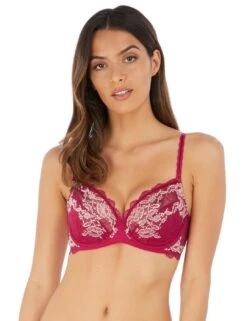 Wacoal Lace Perfection Underwired Bra - Cerise