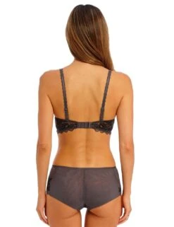 Wacoal Lace Perfection Underwired Contour Bra - Charcoal -Belle Lingerie Store 58680 wacoal lace perfection underwired contour bra charcoal 7