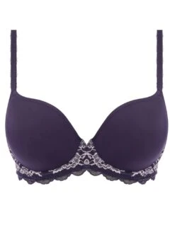 Wacoal Lace Perfection Underwired Contour Bra - Evening Blue -Belle Lingerie Store 58680 wacoal lace perfection underwired contour bra evening blue 4