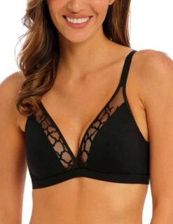 Wacoal Lisse Non Wired Bra - Black 9 Wacoal Lisse Non Wired Bra - Black -Belle Lingerie Store 58683 wacoal lisse non wired bra black 4