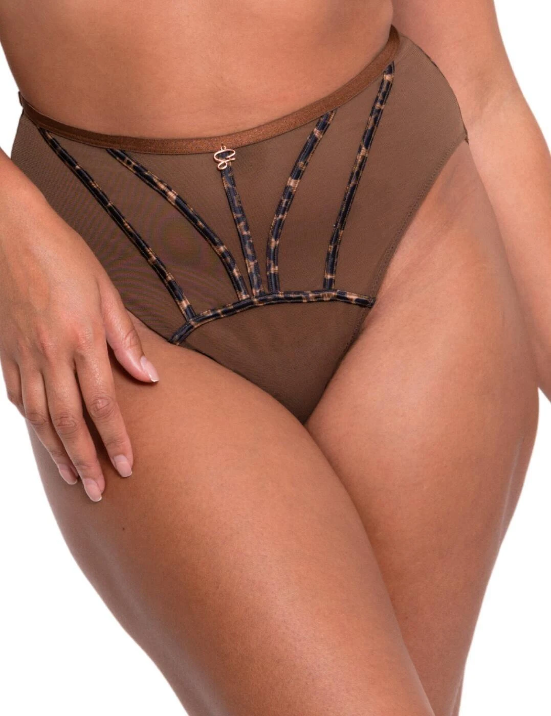 Scantilly By Curvy Kate Senses High Waist Brief - Leopard Brown 1 Scantilly By Curvy Kate Senses High Waist Brief - Leopard Brown