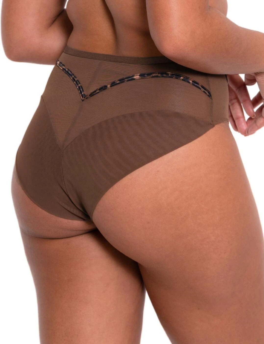 Scantilly By Curvy Kate Senses High Waist Brief - Leopard Brown 2 Scantilly By Curvy Kate Senses High Waist Brief - Leopard Brown - Image 2