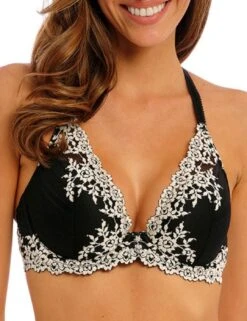 Wacoal Embrace Lace Plunge Bra - Black -Belle Lingerie Store 58736 wacoal embrace lace plunge bra black 4