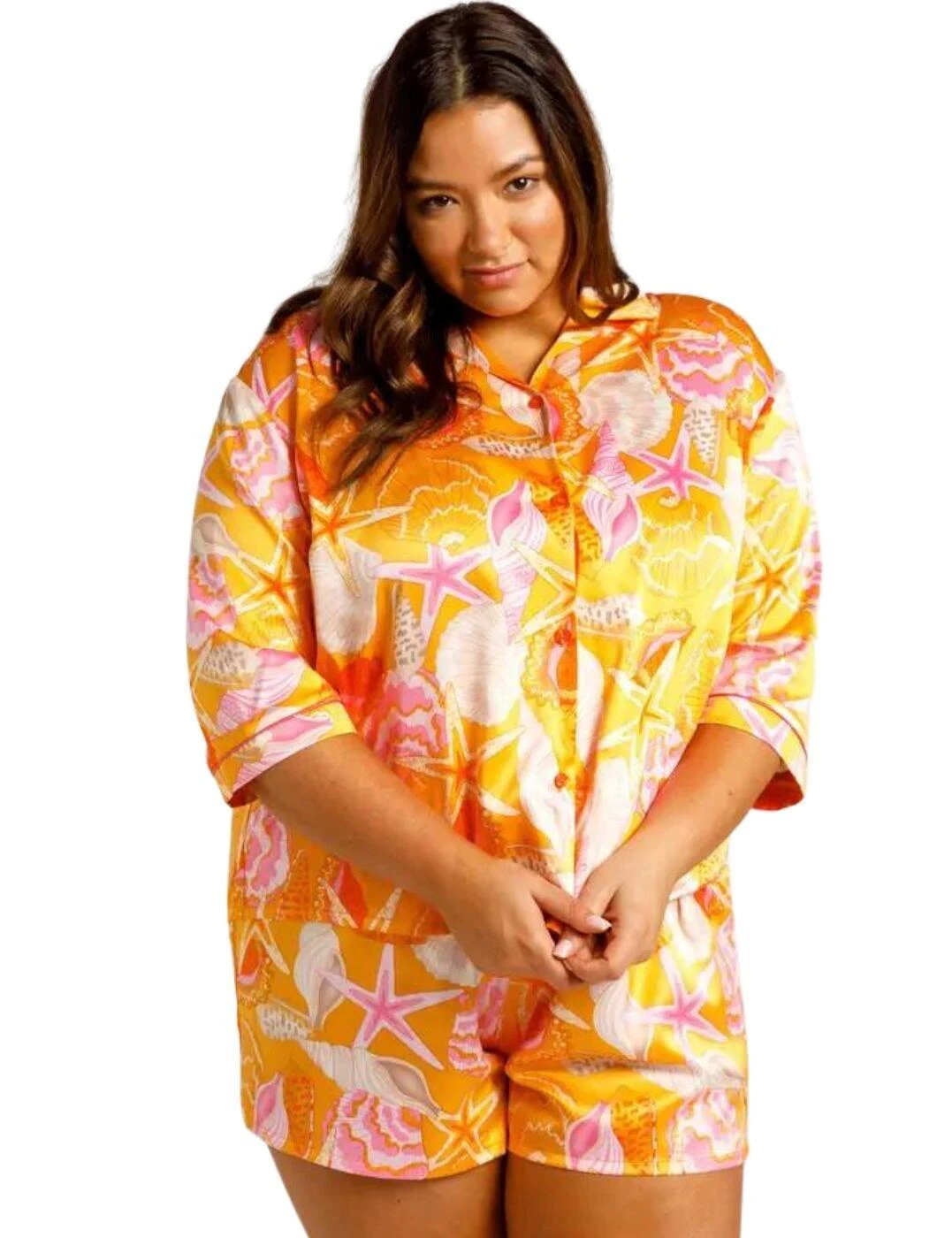 Chelsea Peers Short Pyjama Set - Orange 1 Chelsea Peers Short Pyjama Set - Orange