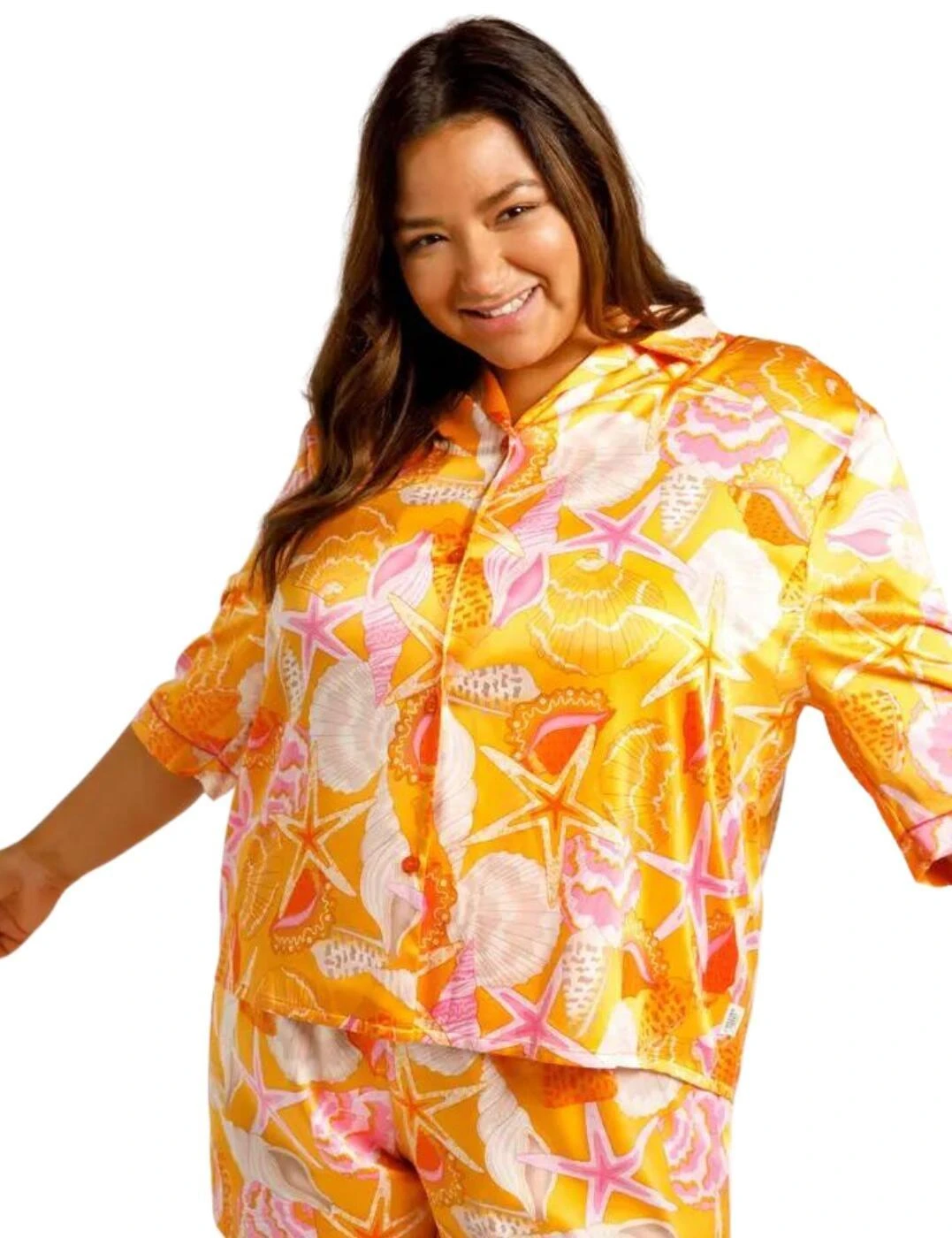 Chelsea Peers Short Pyjama Set - Orange 4 Chelsea Peers Short Pyjama Set - Orange - Image 4