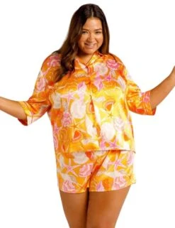 Chelsea Peers Short Pyjama Set - Orange 12 Chelsea Peers Short Pyjama Set - Orange -Belle Lingerie Store 58847 chelsea peers short pyjama set orange 5