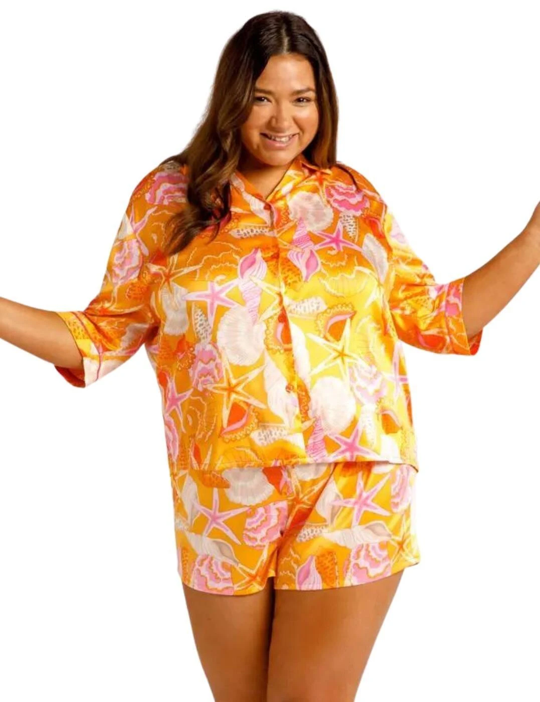 Chelsea Peers Short Pyjama Set - Orange 5 Chelsea Peers Short Pyjama Set - Orange - Image 5