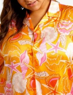 Chelsea Peers Short Pyjama Set - Orange 13 Chelsea Peers Short Pyjama Set - Orange -Belle Lingerie Store 58847 chelsea peers short pyjama set orange 6