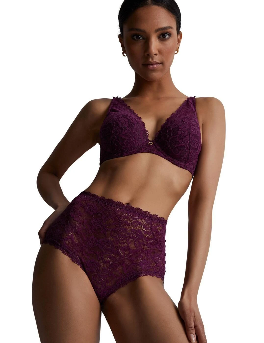 Aubade Rosessence High Waist Brief - Berry 4 Aubade Rosessence High Waist Brief - Berry - Image 4