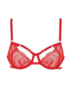 Bluebella Enya Demi Cup Bra - Red -Belle Lingerie Store 59778 bluebella enya demi cup bra red 3
