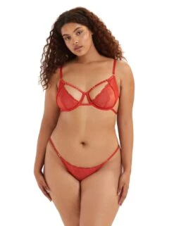 Bluebella Enya Demi Cup Bra - Red -Belle Lingerie Store 59778 bluebella enya demi cup bra red 6
