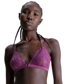 Calvin Klein Geo Lace Triangle Bra - Amethyst