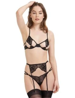 Bluebella Anaya Suspender Belt - Black -Belle Lingerie Store 59920 bluebella anaya suspender belt black 5