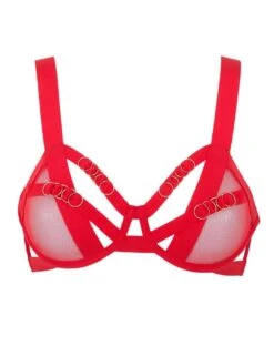 Bluebella Orion Half Cup Bra - Red 9 Bluebella Orion Half Cup Bra - Red -Belle Lingerie Store 59952 bluebella orion half cup bra red 3