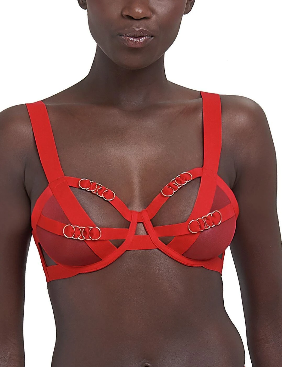 Bluebella Orion Half Cup Bra - Red 5 Bluebella Orion Half Cup Bra - Red - Image 5