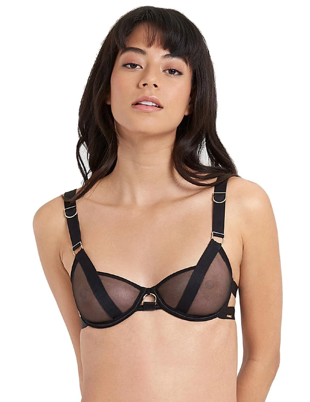 Bluebella Thea Half Cup Bra - Black 1 Bluebella Thea Half Cup Bra - Black