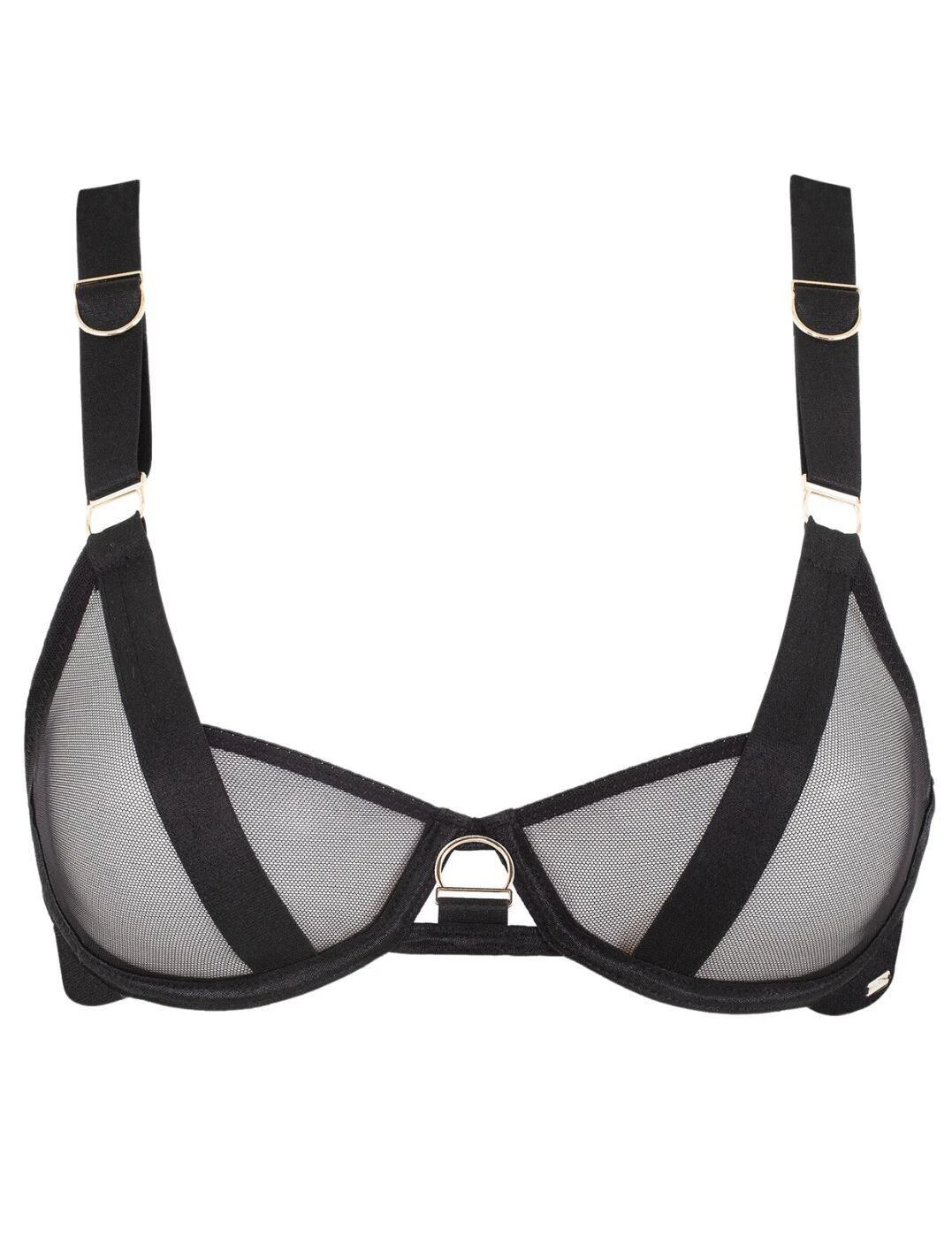 Bluebella Thea Half Cup Bra - Black 3 Bluebella Thea Half Cup Bra - Black - Image 3