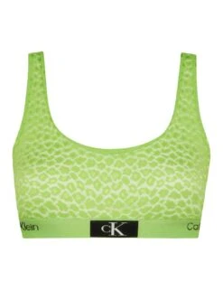 Calvin Klein CK96 Unlined Lace Bralette - Fabulous Green