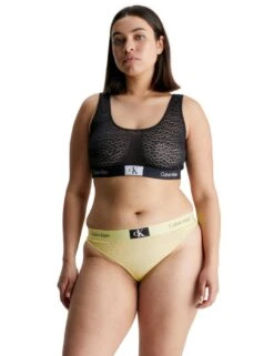 Calvin Klein Lace Thong - Celery Sprig -Belle Lingerie Store 60590 calvin klein lace thong celery sprig 4