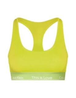 Calvin Klein Pride Unlined Bralette - Lemon Lime -Belle Lingerie Store 60655 calvin klein pride unlined bralette lemon lime 3