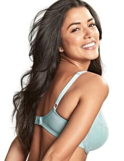 Panache Ana High Apex Padded Plunge Bra - Blue/Ash Rose -Belle Lingerie Store 60744 panache ana high apex padded plunge bra blueash rose 3