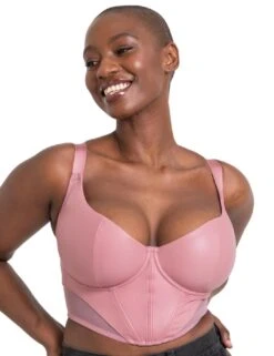 Curvy Kate Storm Scooped Balcony Longline Bra - Dusky Rose