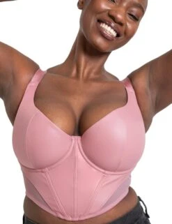 Curvy Kate Storm Scooped Balcony Longline Bra - Dusky Rose -Belle Lingerie Store 60846 curvy kate storm scooped balcony longline bra dusky rose 4
