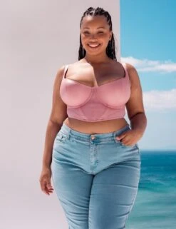 Curvy Kate Storm Scooped Balcony Longline Bra - Dusky Rose -Belle Lingerie Store 60846 curvy kate storm scooped balcony longline bra dusky rose 5