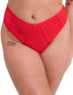 Curvy Kate Elementary High Waist Brazilian Brief - Red/Pink