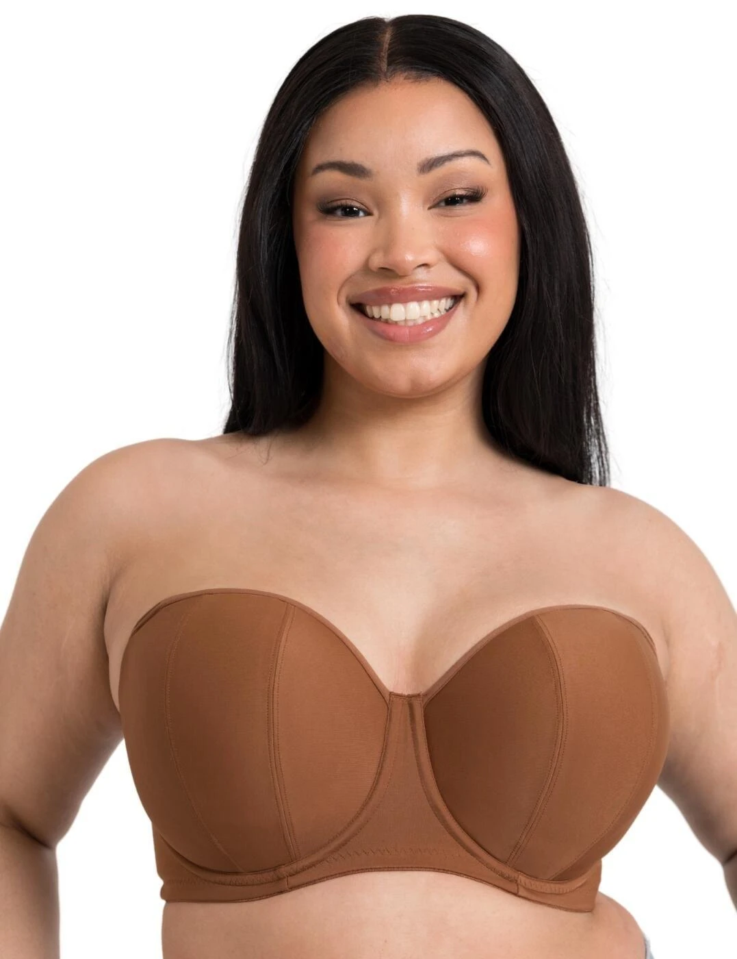 Curvy Kate Luxe-Updated Strapless Bra - Caramel 1 Curvy Kate Luxe-Updated Strapless Bra - Caramel