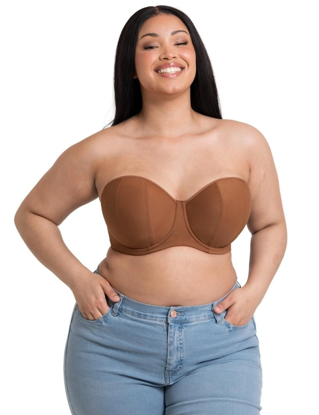 Curvy Kate Luxe-Updated Strapless Bra - Caramel 7 Curvy Kate Luxe-Updated Strapless Bra - Caramel - Image 7