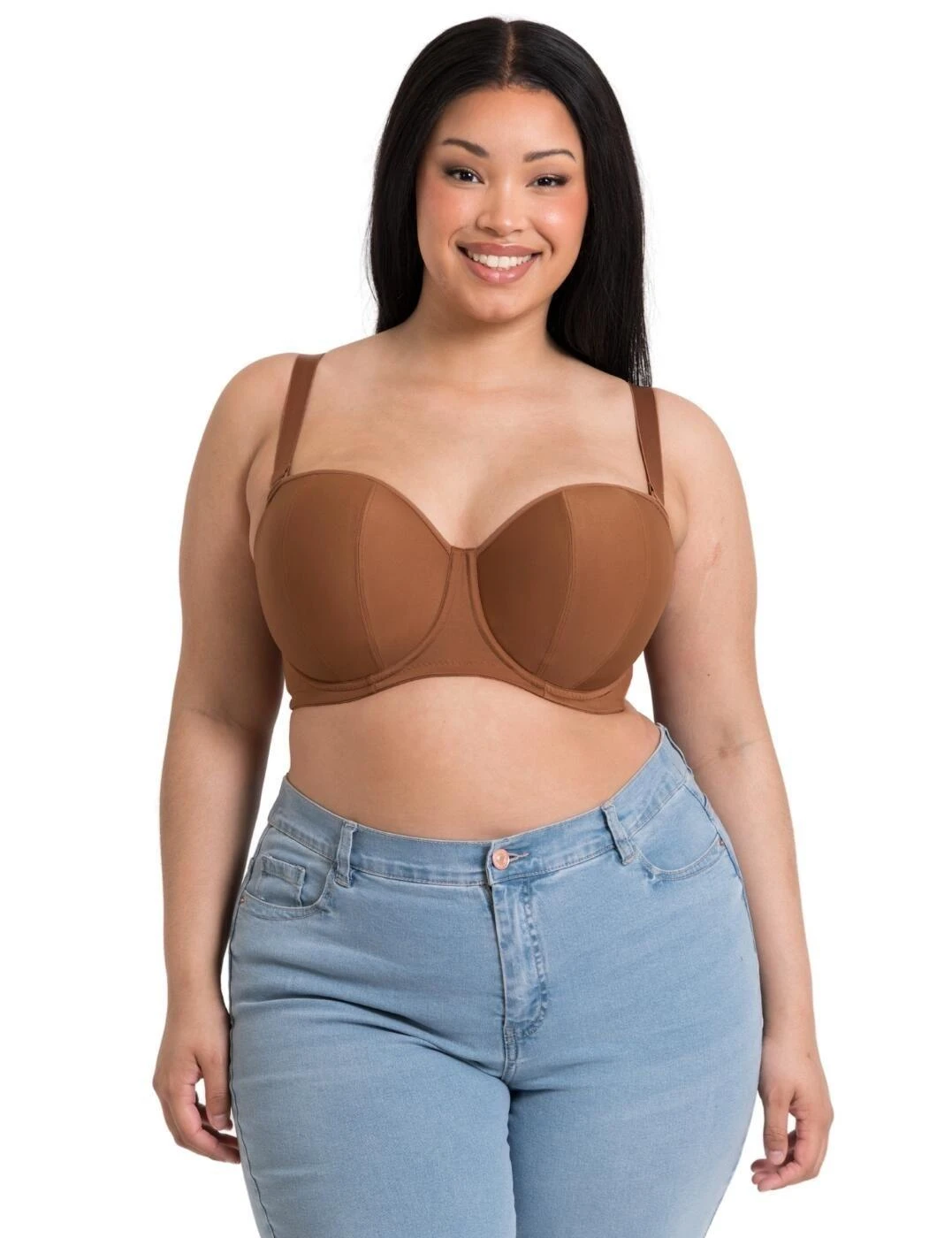 Curvy Kate Luxe-Updated Strapless Bra - Caramel 8 Curvy Kate Luxe-Updated Strapless Bra - Caramel - Image 8