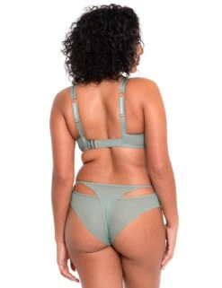 Scantilly By Curvy Kate Peep Show Brazilian Brief - Sage Green -Belle Lingerie Store 61013 scantilly by curvy kate peep show brazilian brief sage green 5