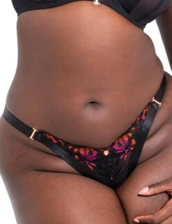 Scantilly By Curvy Kate Mesmerise Brazilian Brief - Black Multi