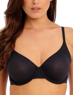 Wacoal Ines Secret Moulded Non Padded Bra - Black -Belle Lingerie Store 61200 wacoal ines secret moulded non padded bra black 4