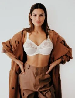 Chantelle Amazone Full Cup Bra - White -Belle Lingerie Store 61203 chantelle amazone full cup bra white 6