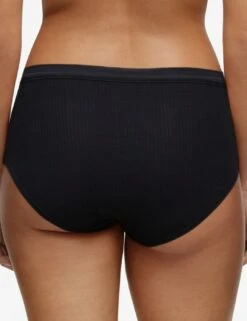 Chantelle Cotton Comfort High Waist Brief - Black -Belle Lingerie Store 61288 chantelle cotton comfort high waist brief black 2