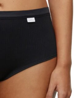 Chantelle Cotton Comfort High Waist Brief - Black -Belle Lingerie Store 61288 chantelle cotton comfort high waist brief black 4