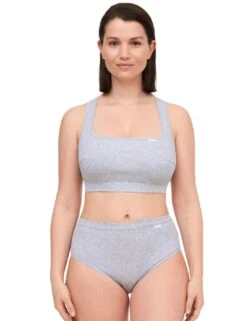 Chantelle Cotton Comfort High Waist Brief - Heather Grey -Belle Lingerie Store 61288 chantelle cotton comfort high waist brief heather grey 5
