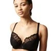 Chantelle Fleurs Full Coverage Underwired Bra - Black