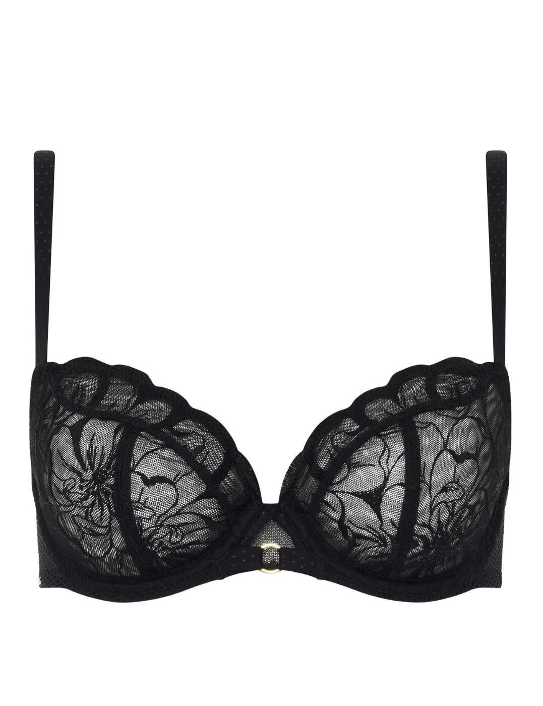 Chantelle Fleurs Full Coverage Underwired Bra - Black 3 Chantelle Fleurs Full Coverage Underwired Bra - Black - Image 3